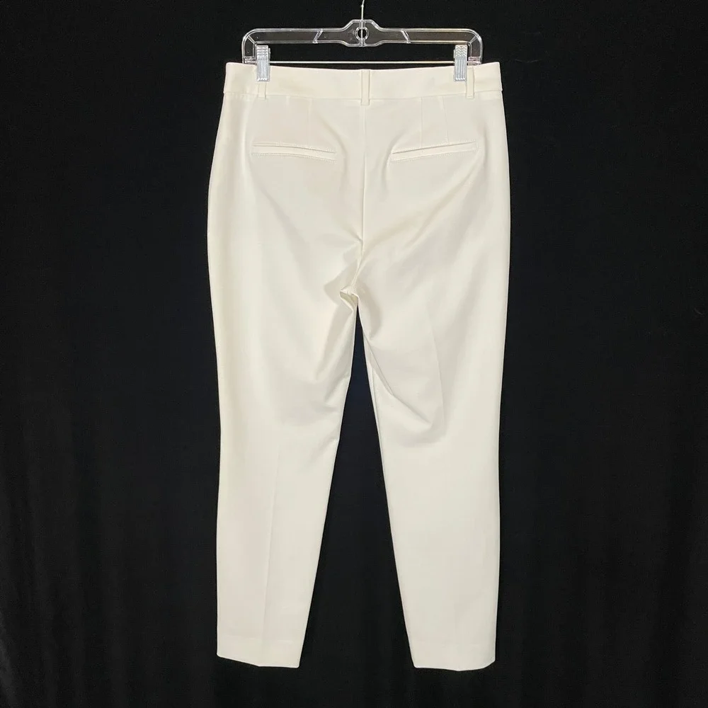 White House Black‎ Market Elle Slim Pants Ecru Trousers Career Tailored 10